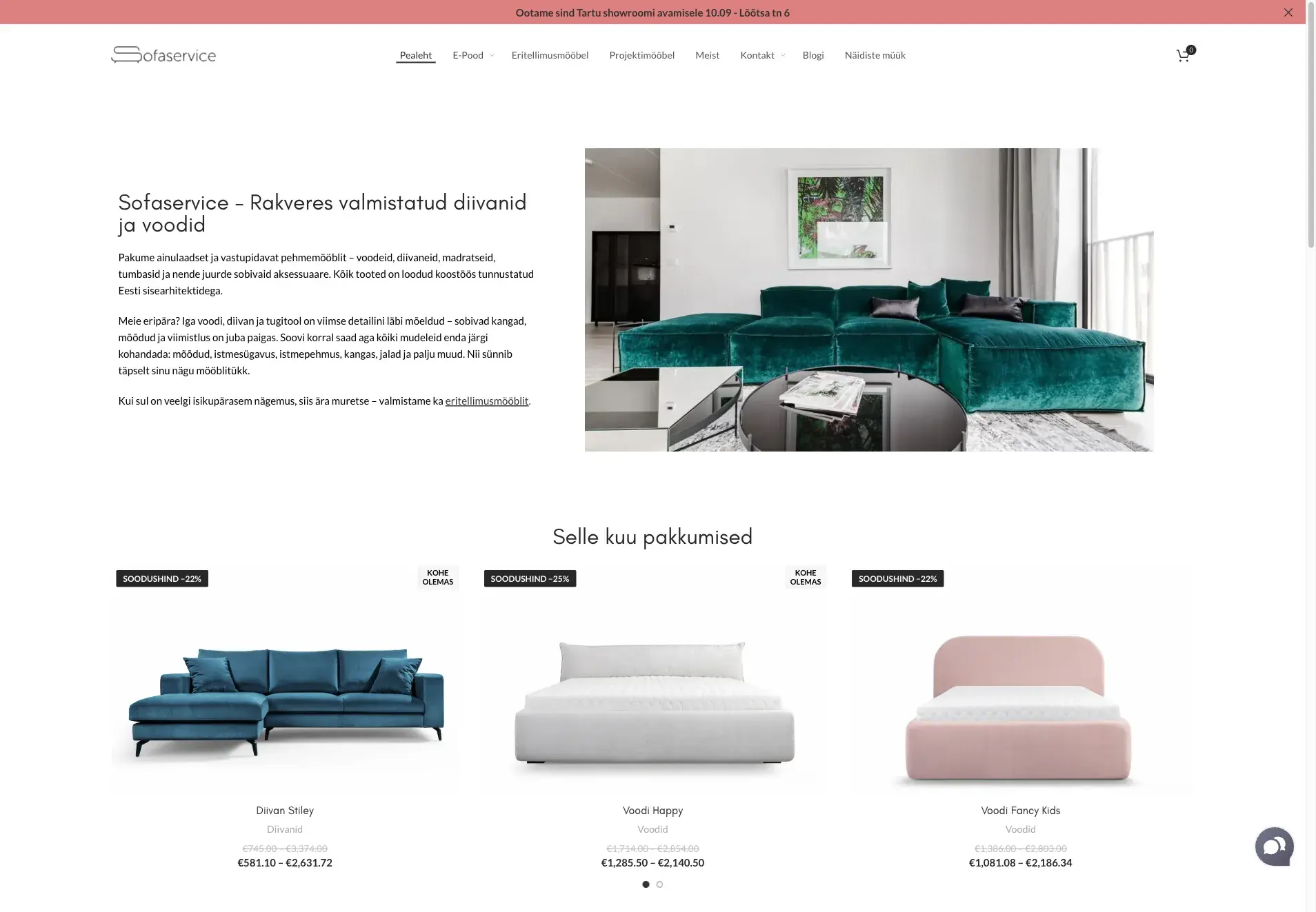 The Sofaservice online store